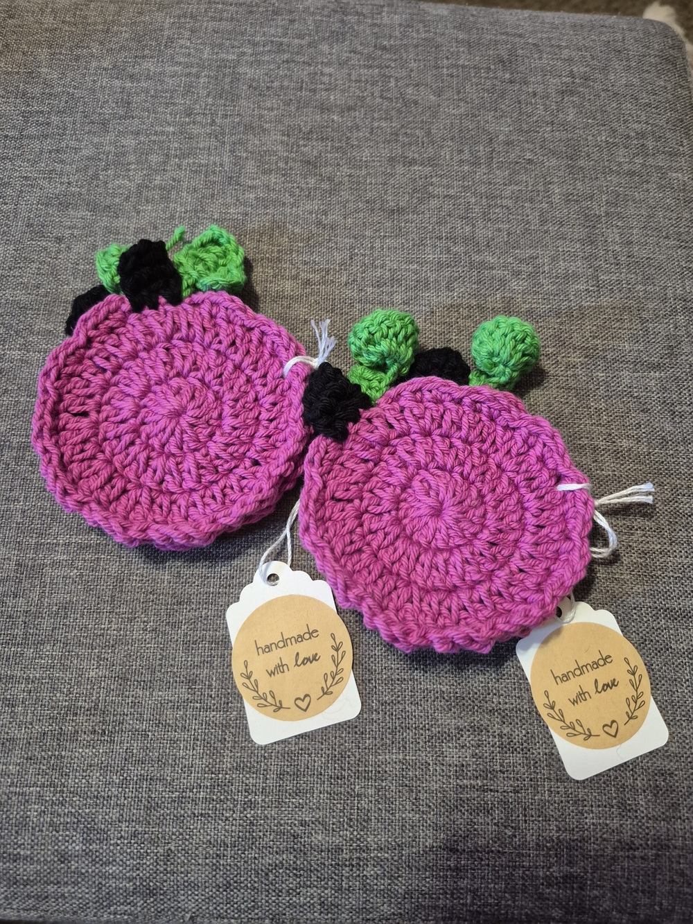 Handmade Halloween Crochet  Coasters - Set Of 4
